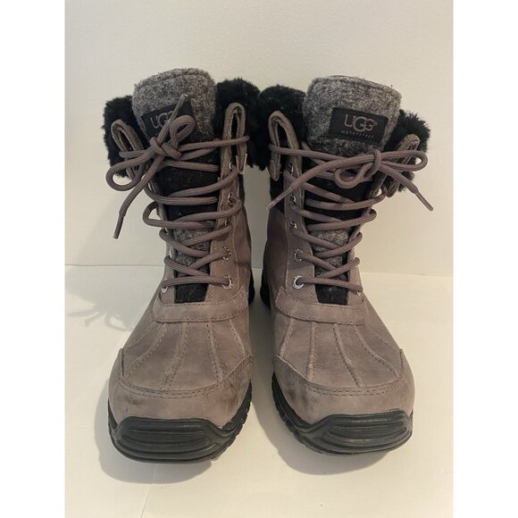 UGG ADIRONDACK II WOMEN WINTER BOOTS LEATHER CHARCOAL US 6 / UK 4.5/ EU 38 - Picture 2 of 8